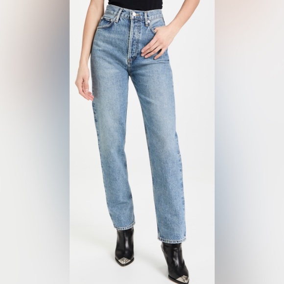 Agolde Pants - Agolde Blue Straight Leg Jeans